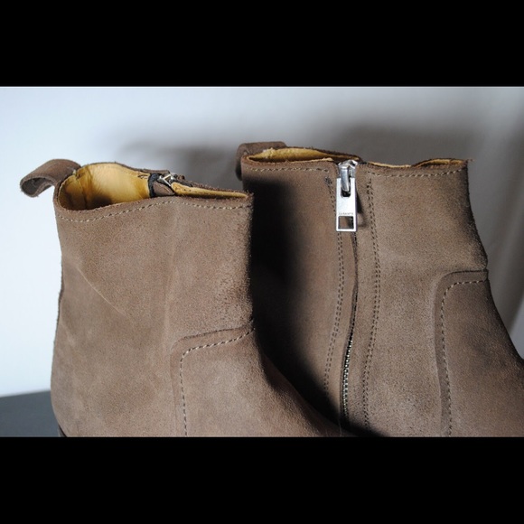 SOLD - ALL SAINTS Taupe Suede Range Boots Men - Picture 7 of 8
